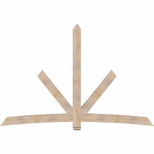 Ekena Millwork Alberta Smooth Timber Gable Bracket, Douglas Fir, 108"W x 72"H x 5 1/2"D x 5 1/2"F, 16/12 Pitch GBW108X72X0606ALB00SDF - main